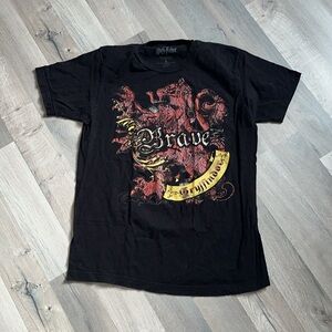 Brave Graphic T-Shirt - Black and Red